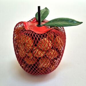 Vintage Wire Apple Pot Pourri Holders Teacher Decor Cottage Shabby